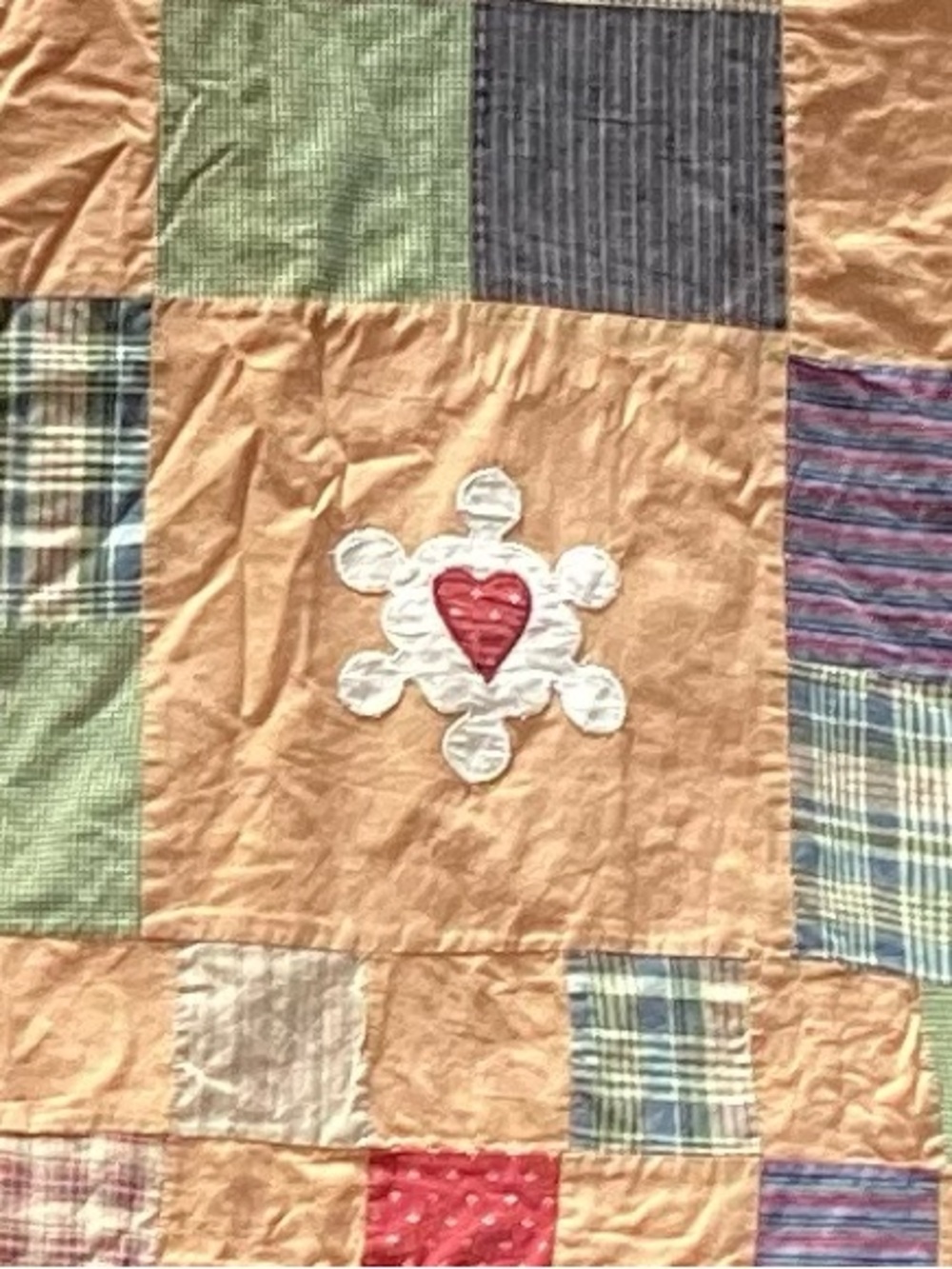 SNOWMAN PATCHWORK QUILT HANDMADE Reworked OOAK - Picture 12 of 16